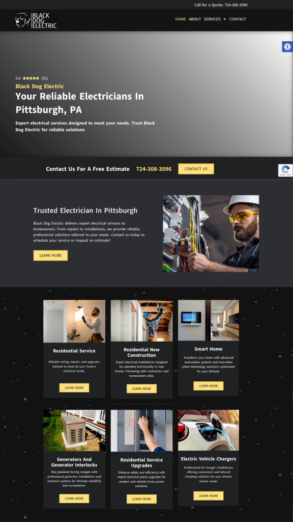Professional lighting installation services by Black Dog Electric enhancing homes and businesses with safe electrical solutions