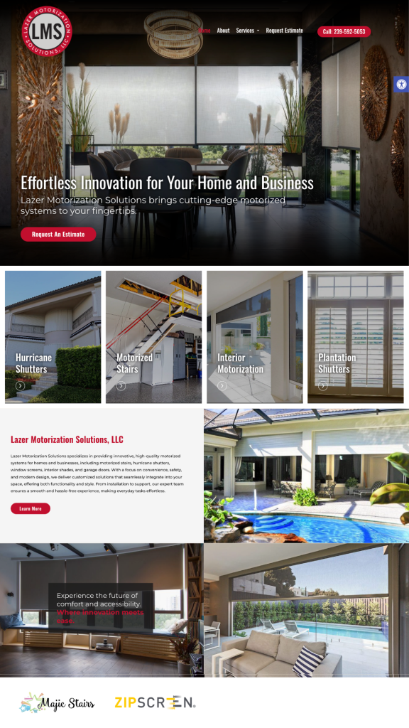 Lazer Motorization Solutions LLC installing innovative motorized systems for smart homes including automated blinds and window controls