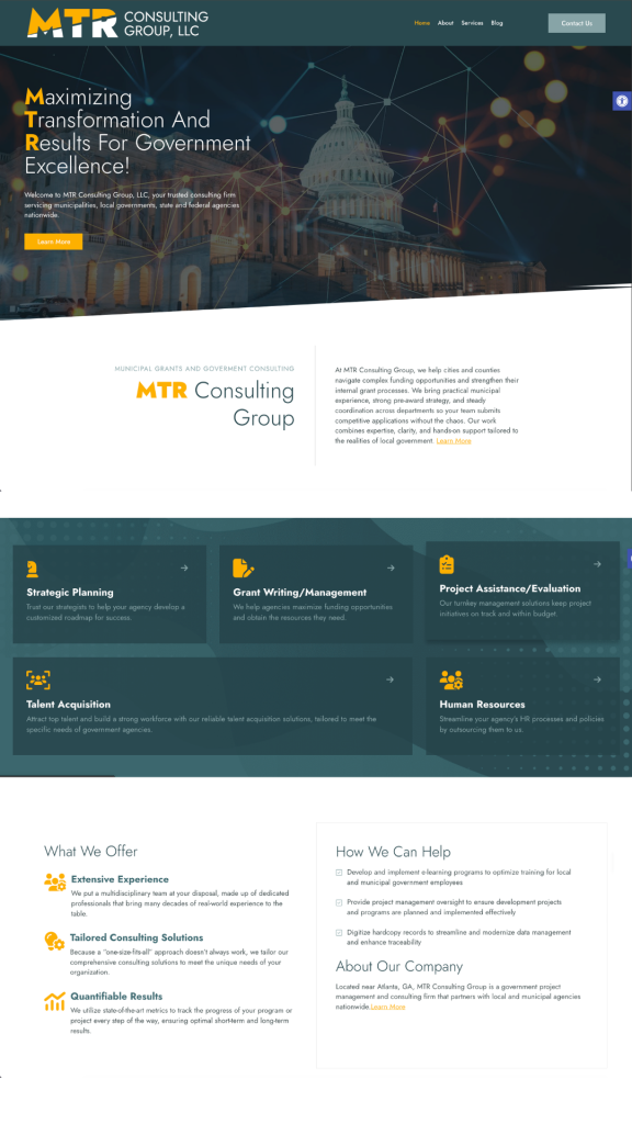 MTR Consulting Group supporting cities and counties in securing funding opportunities for community development and public projects